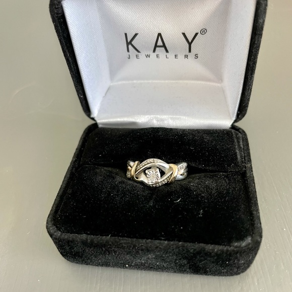 Diamond Ring Sterling Silver/10K Yellow Gold - Picture 4 of 4